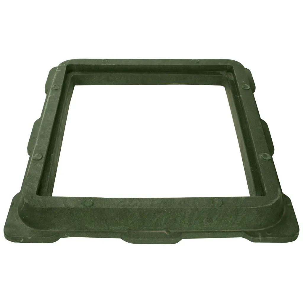 Люк канализационный легкий, 470х470х55мм, 3т, полимерный, зеленый