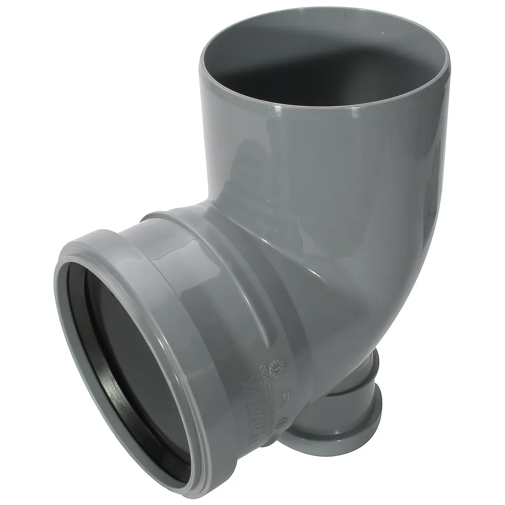 Отвод канализационный d 110х50, угол 90°, верхний выход