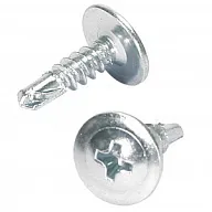 Саморез с прессшайбой 4.2 х 16, оцинкованный, сверло, пакет 50 шт/упак цены в Воронеже