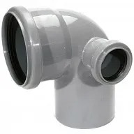 Отвод канализационный d 110х50мм, угол 90°, правый цены в Воронеже