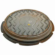 Люк канализационный тяжелый,  d 870мм, h 120мм, 25т, чугунный цены в Воронеже