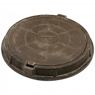 Люк канализационный легкий, d 760мм, h 90мм, 5т, полимерный, коричневый цены в Воронеже