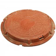 Люк канализационный легкий d 730мм, h 60мм, 3т, полимерный, красный цены в Воронеже