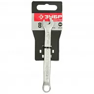 Ключ гаечный Зубр Мастер, комбинированный, Cr-V сталь, хромированный, 8мм цены в Воронеже