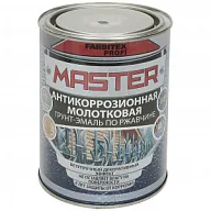 Грунт-эмаль 3 в 1 Farbitex Master, с молотковым эффектом, черный, 0.9л цены в Воронеже