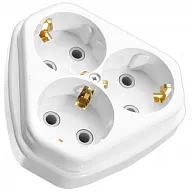 Розетка скрытой проводки Кунцево РС10/16-835, 3-местная, 16А, с заземлением, белая цены в Воронеже