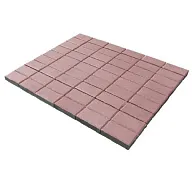 Плитка тротуарная прессованная "Брусчатка", Зенит Черноземье, красная, 60х100х200мм, послойно, 54шт/1.08м2 цены в Воронеже