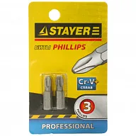 Биты Stayer Profi  PН 3, 25мм, 2шт цены в Воронеже