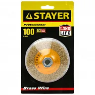 Щетка-крацовка коническая Stayer Profi, для УШМ, d100мм, 0.3мм цены в Воронеже