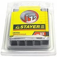 Скобы закаленные Stayer, тип 53, 12мм, 1000шт/упак цены в Воронеже