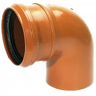 Отвод канализационный наружный d 110мм, угол 90° цены в Воронеже