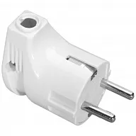 Вилка электрическая угловая UNIVersal, 16А, с заземлением, белая цены в Воронеже