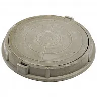 Люк канализационный легкий, d 760мм, h 90мм, 5т, полимерный, серый цены в Воронеже