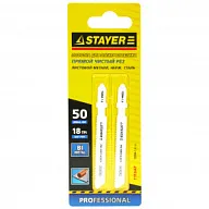 Пилки для электролобзика  Stayer Profi T118AF по металлу, EU-хвостовик, 50мм, набор 2шт/упак цены в Воронеже