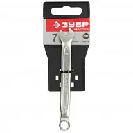 Ключ гаечный Зубр Мастер, комбинированный, Cr-V сталь, хромированный, 7мм цены в Воронеже
