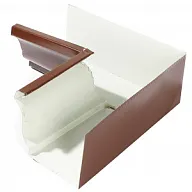 Угол желоба водосточного 86х120мм, внутренний, RAL 8017 коричневый цены в Воронеже