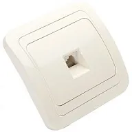 Розетка телефонная Makel Mimoza, 1 разъем, кремовый цены в Воронеже
