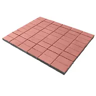 Плитка тротуарная прессованная "Брусчатка", ВКСМ, 40х100х200мм, красная, 18м2/900шт. цены в Воронеже