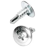 Саморез с прессшайбой 4.2 х 13, оцинкованный, сверло, пакет 50 шт/упак цены в Воронеже