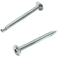 Саморез с прессшайбой 4.2 х 57, оцинкованный, сверло, весовой, ~ 21шт в 100г цены в Воронеже