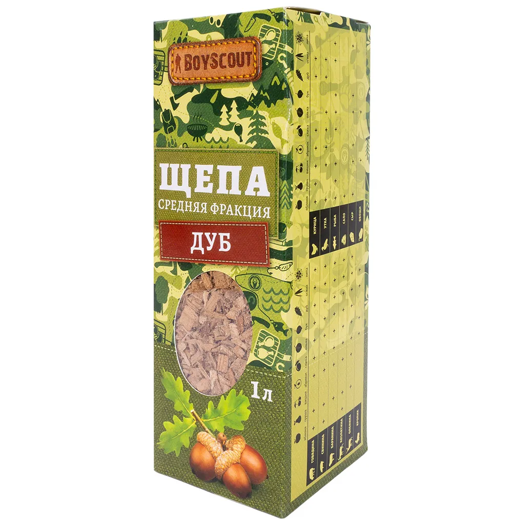 Щепа Boyscout, для копчения, дуб, 1л