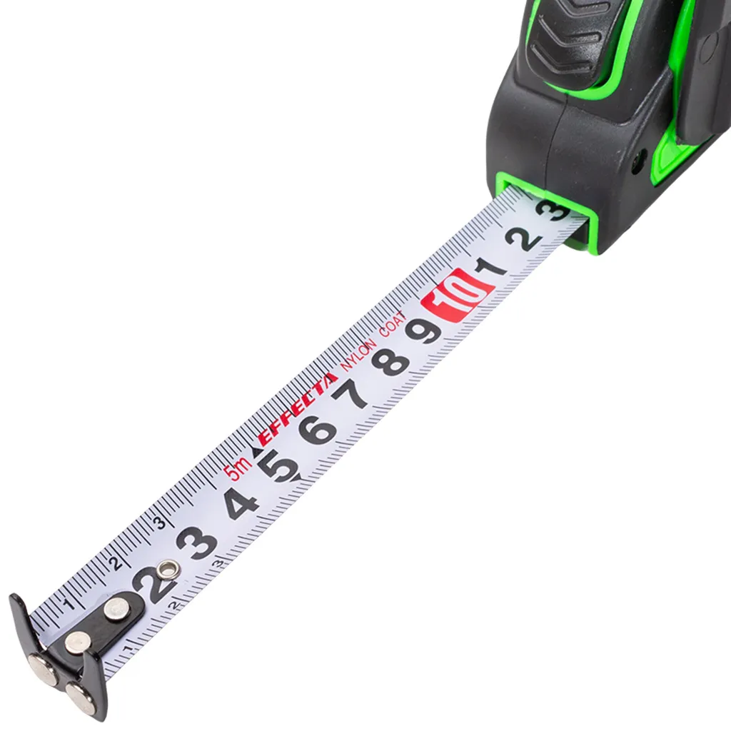 Рулетка Effecta Fort автостоп, магнит, шкаланейлон, 5м х19мм