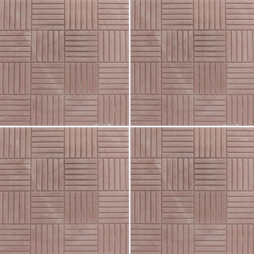 Плитка тротуарная  "Паркет", 300х300мм,  коричневая