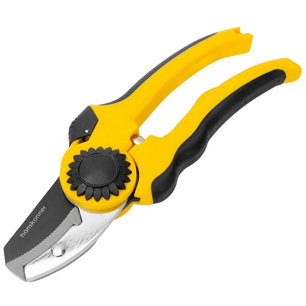 Секатор Hanskonner HK3012-07-25, верхнее лезвие с тефлоновым покрытием, 210мм