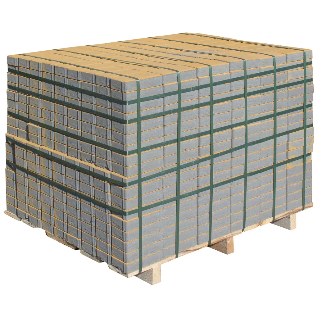 Плитка тротуарная прессованная "Брусчатка", ЯрСтрой, желтая, 40х100х200мм, послойно, 54шт/1.08м2