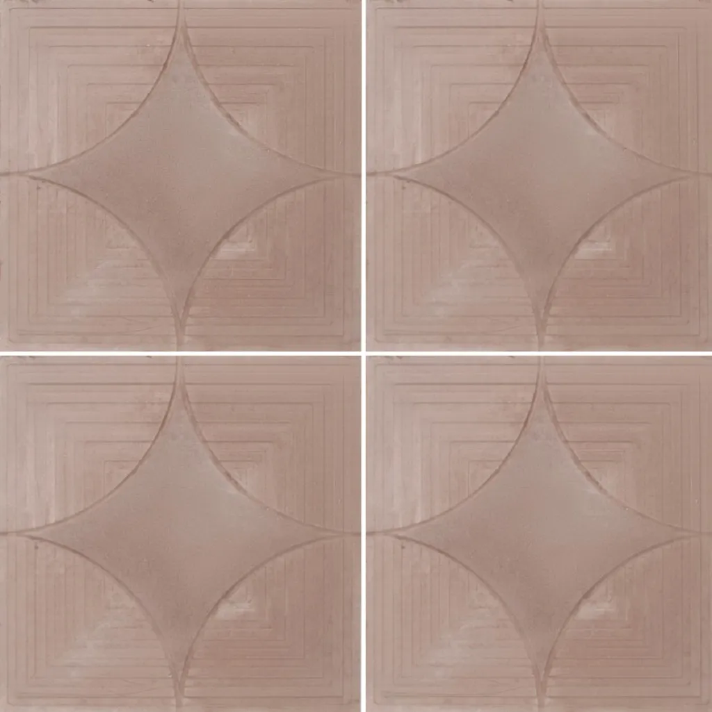 Плитка тротуарная  "Бубновый туз", 300х300мм, коричневая