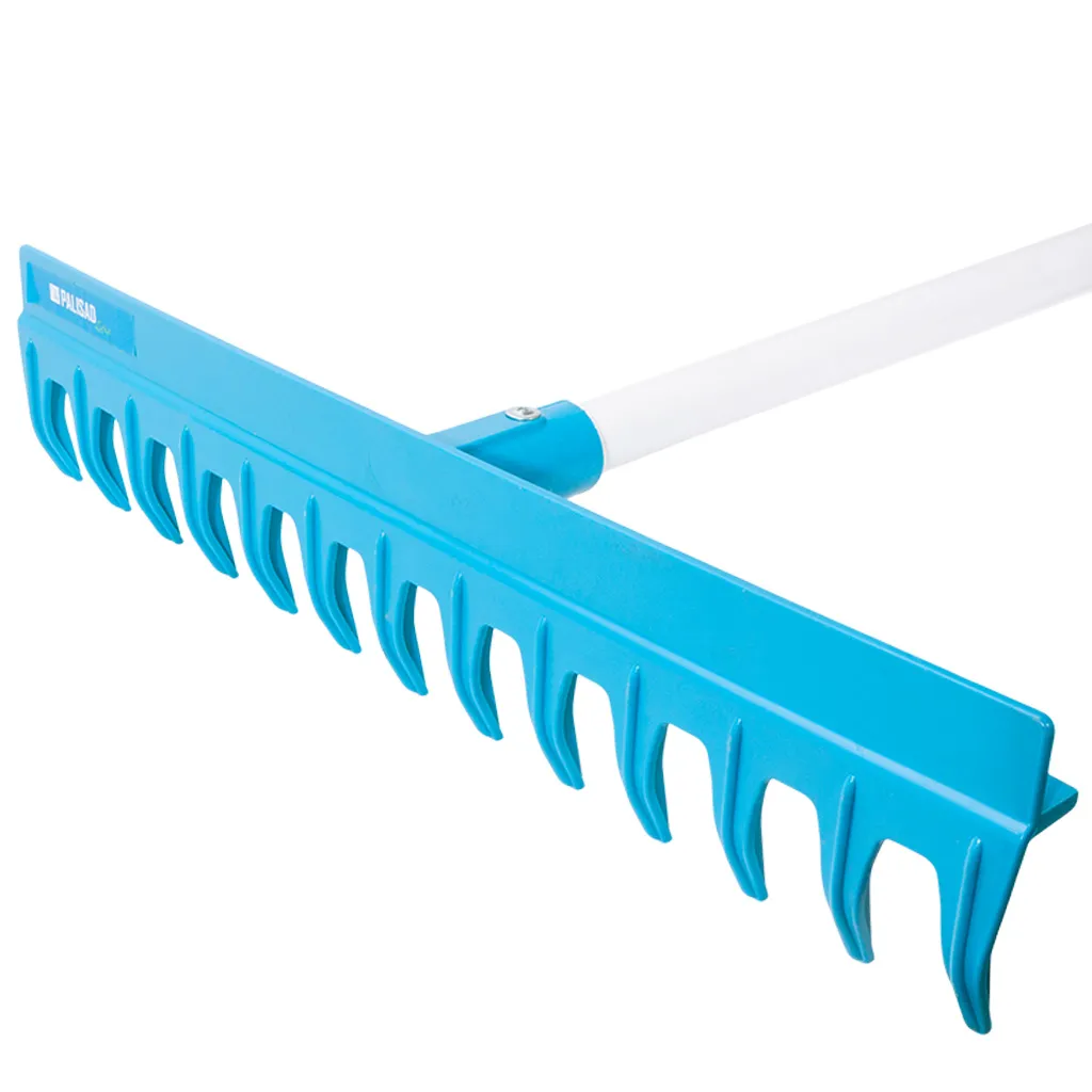 Грабли прямые 13 зубьев, пластик, металл черенок, Palisad