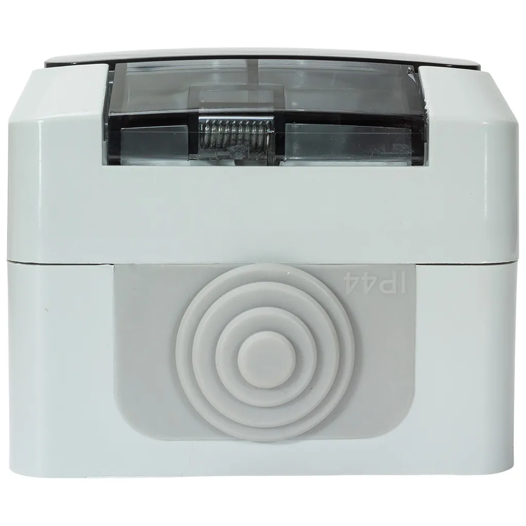 Розетка открытой проводки Systeme Electric Этюд, 1-местная, 16А, с заземлением, серая