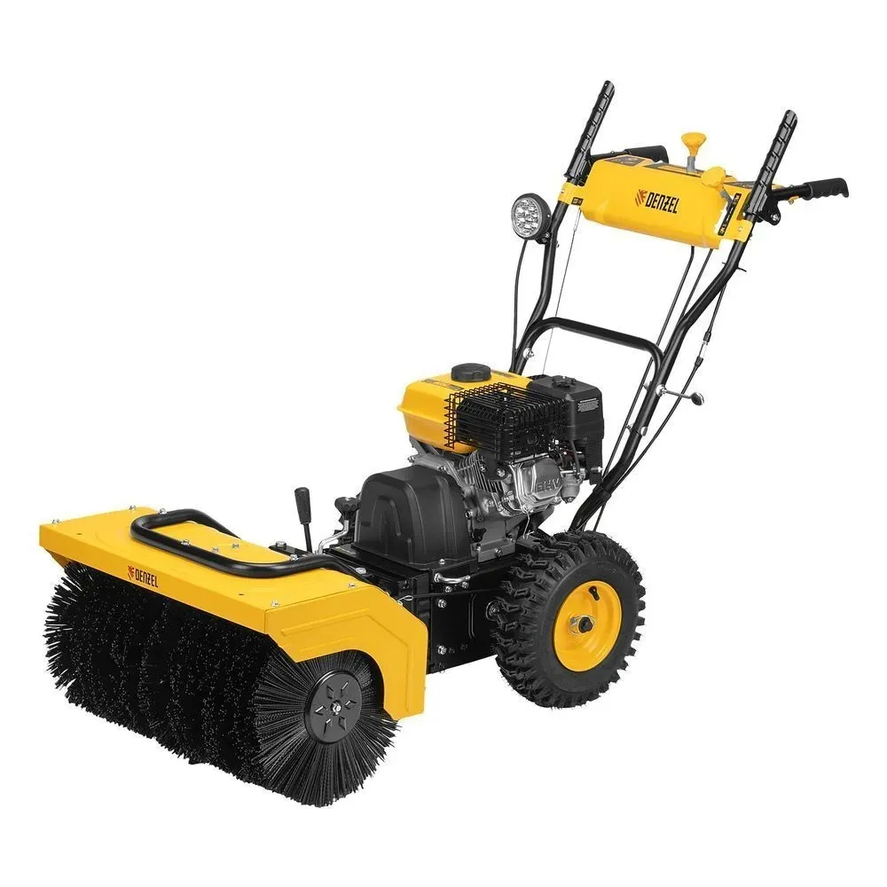 Снегоуборочная машина бензиновая Denzel SWB-600, ручной старт, с функцией подметания, 2 насадки