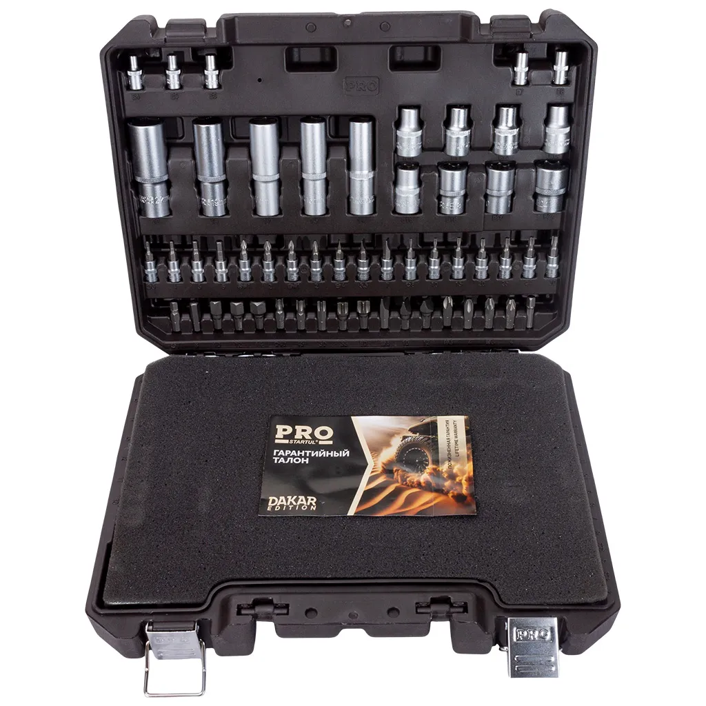 Набор торцевых головок и бит Startul Pro Dakar, 110 предметов, 1/4", 1/2"