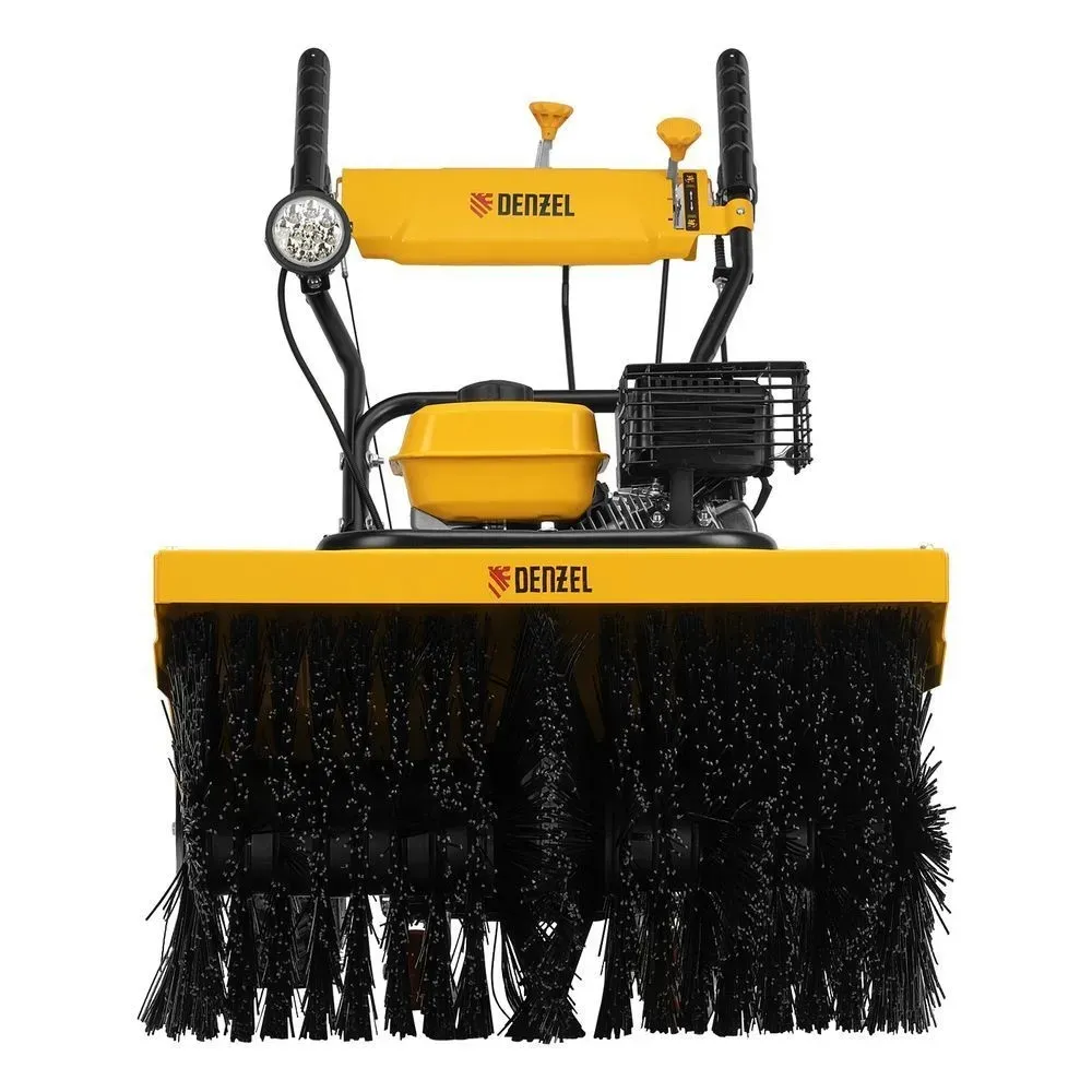 Снегоуборочная машина бензиновая Denzel SWB-600, ручной старт, с функцией подметания, 2 насадки