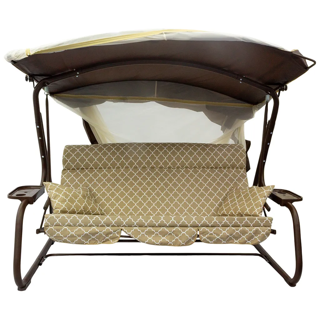 Качели садовые Olsa С1483 "Турин Премиум", 3-х местные, 2440х1440х1810мм