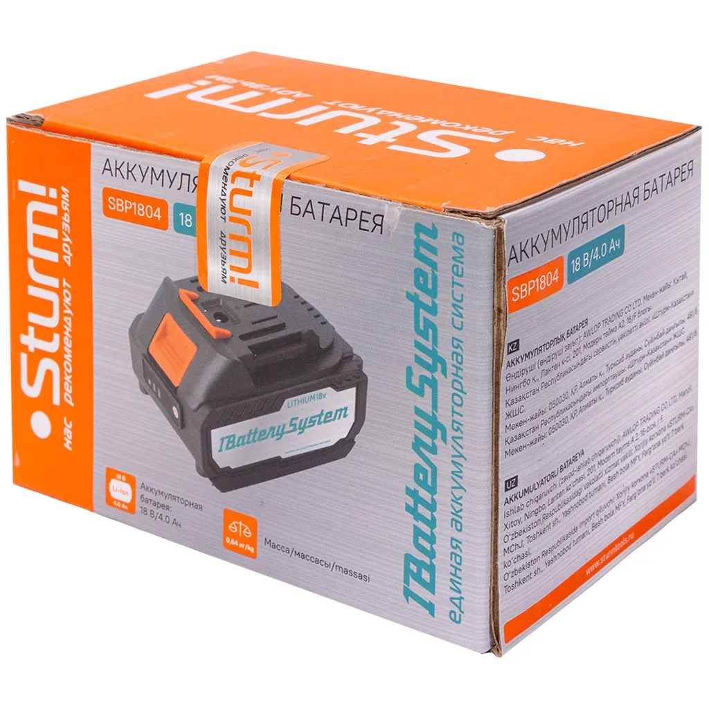 Аккумулятор Sturm! SBP1804, 4А 1BatterySystem