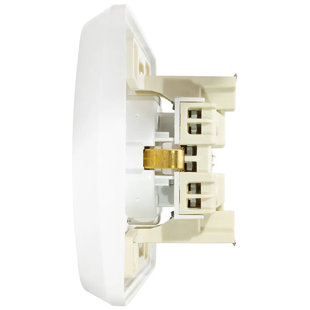 Розетка скрытой проводки Systeme Electric Этюд, 1-местная, 16А, с заземлением, белая.