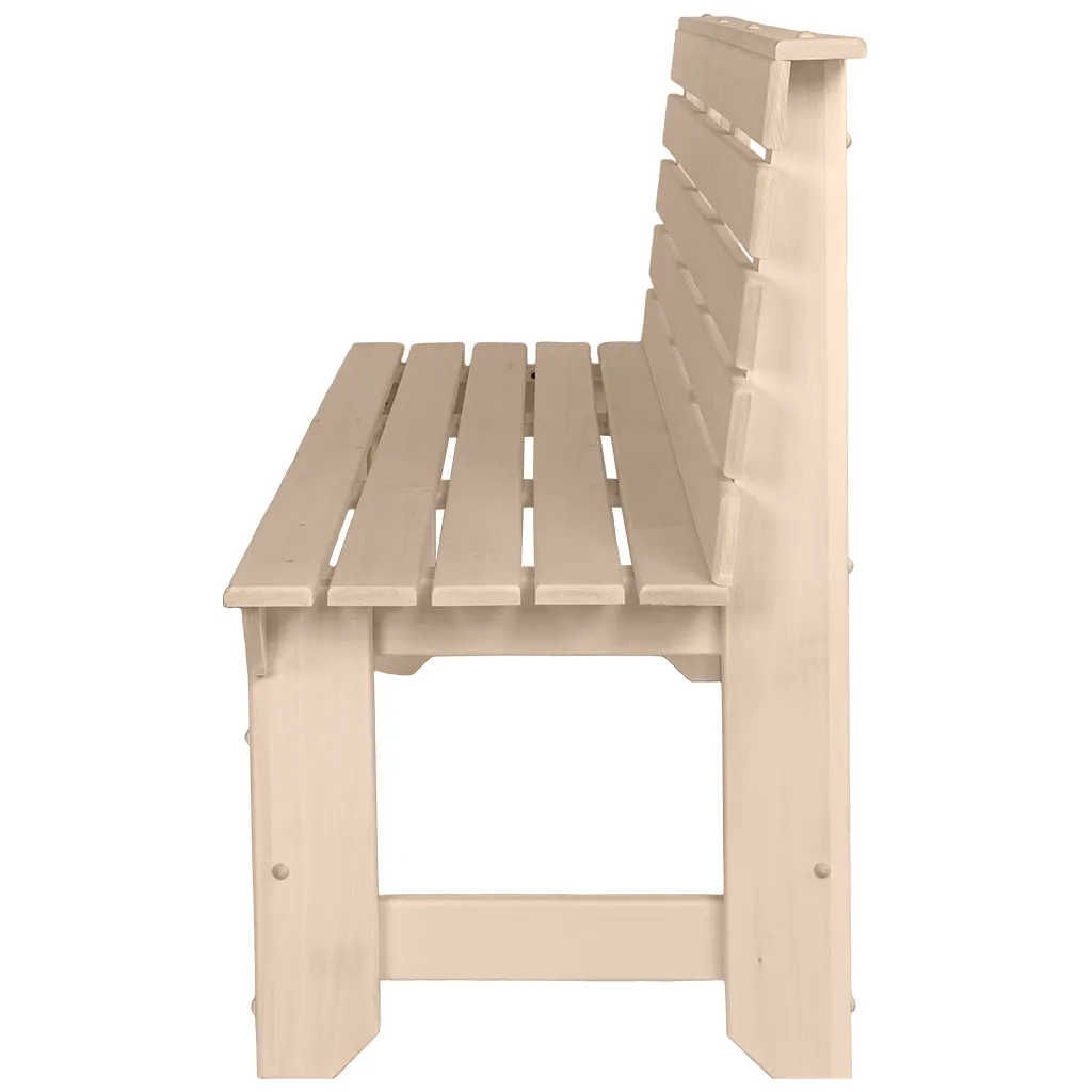 Скамья без подлокотников, липа, 1400мм х 870мм х 550мм