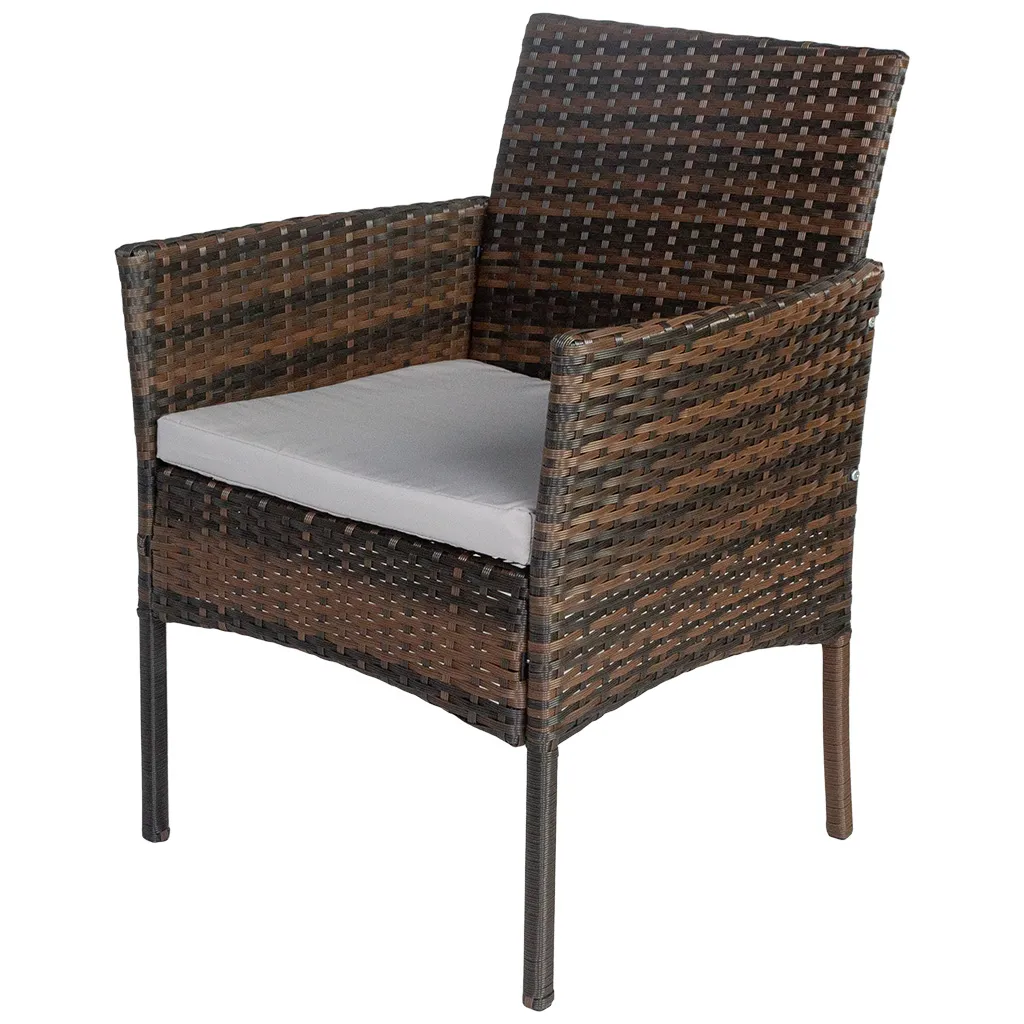 Набор мебели Доминика SFS003, стол + диван + 2 кресла, темно-коричневый