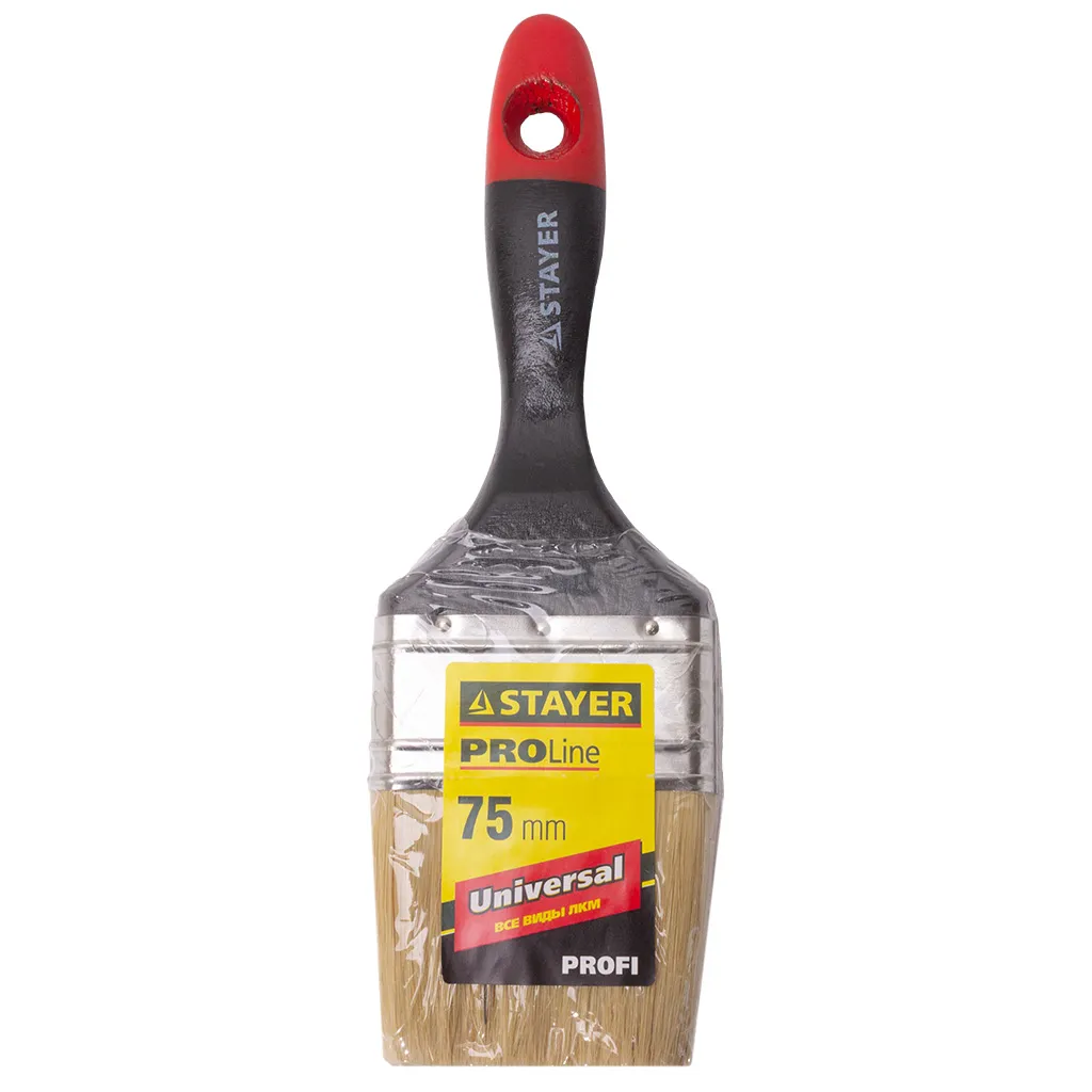 Кисть Stayer Profi Universal, 75мм, плоская, натуральная щетина
