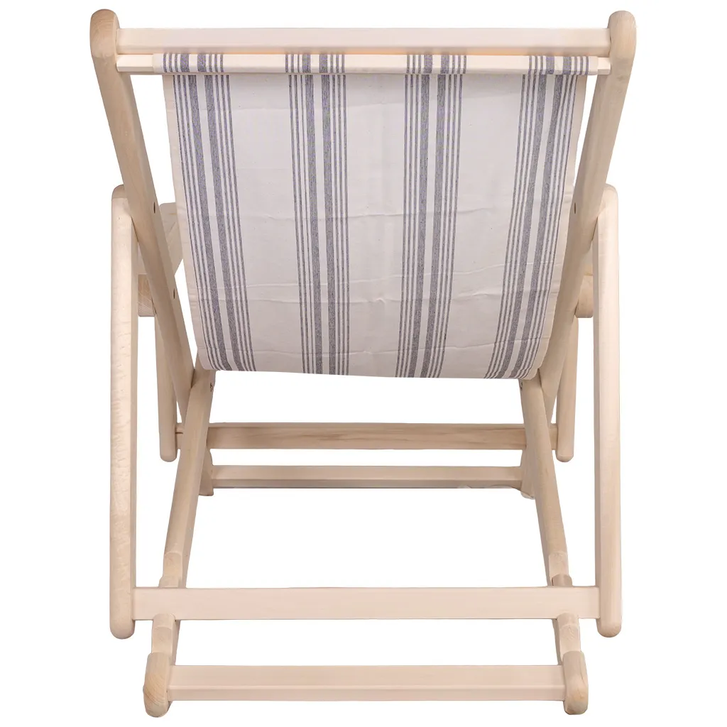 Шезлонг гибкий с подлокотниками на ткани, 600мм х 750мм х 1600мм, липа