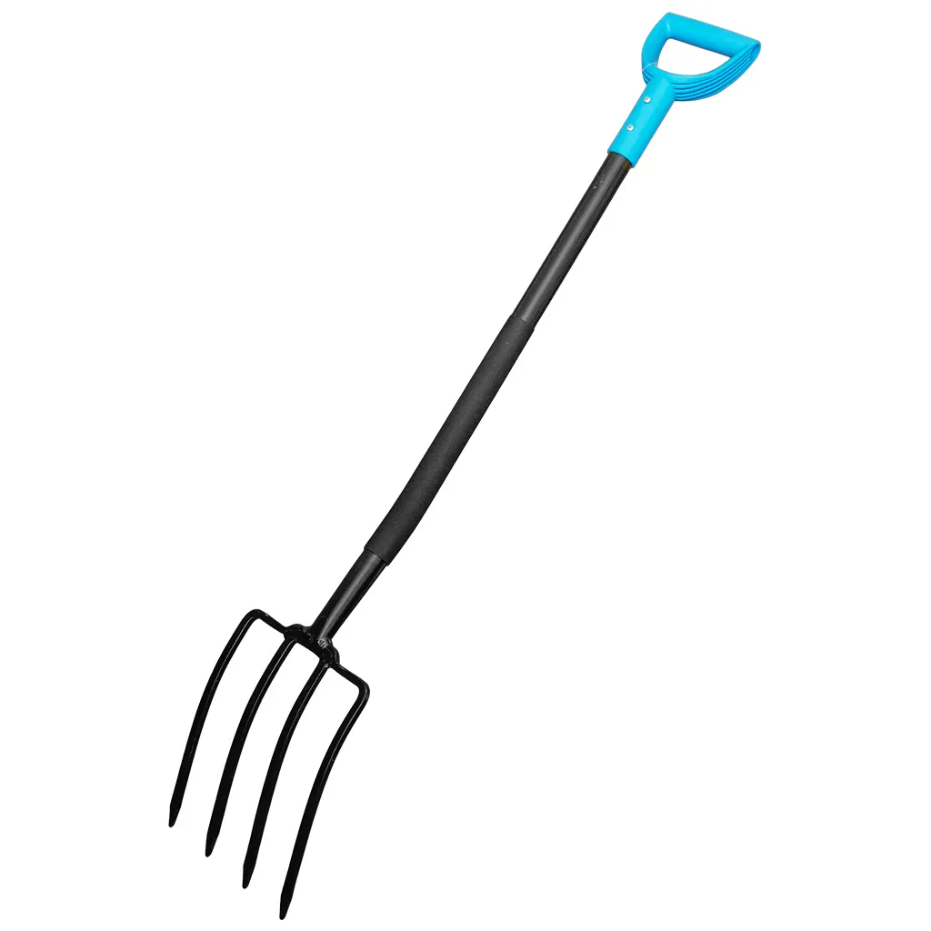 Вилы садовые Luxe Palisad, с цельнометаллическим черенком, 4-х рогие