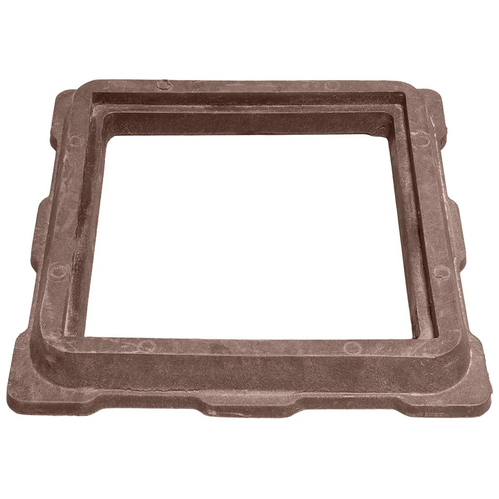 Люк канализационный легкий, 470х470х55мм, 3т, полимерный, коричневый