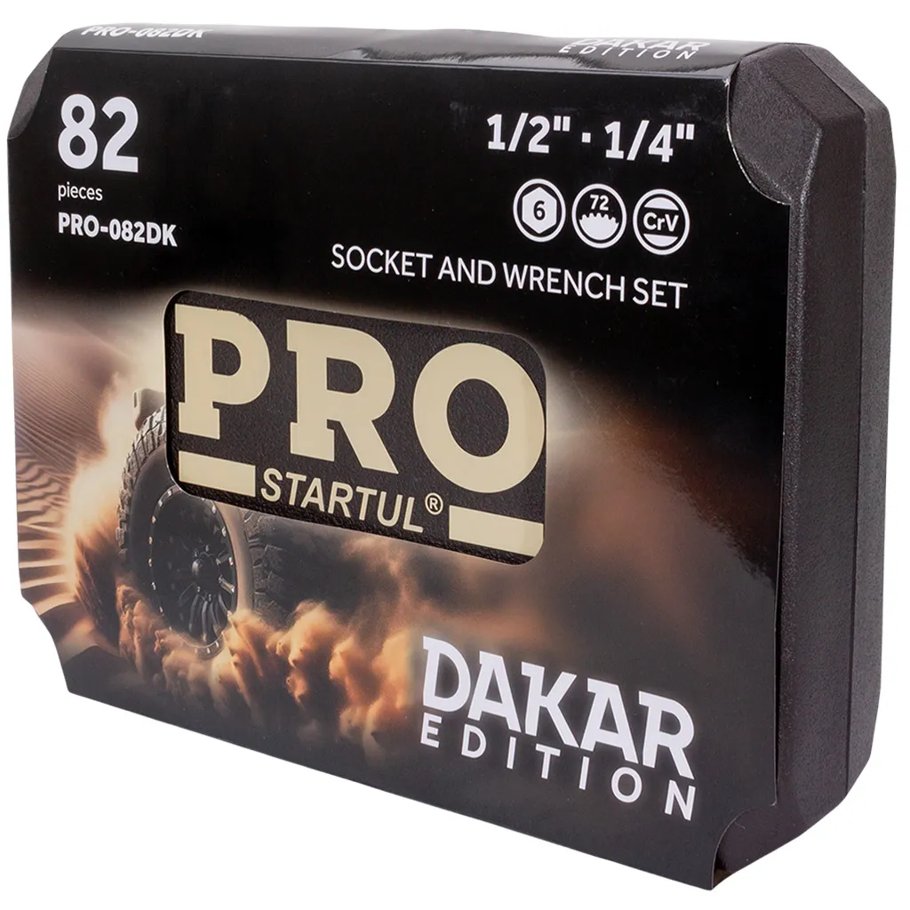 Набор торцевых головок и ключей Startul Pro Dakar, 82 предмет, 1/4", 1/2"