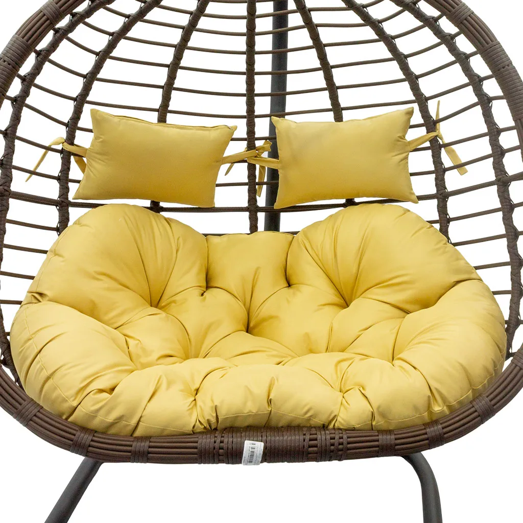 Кресло подвесное Ортис D50-MT002, двойное, коричневое