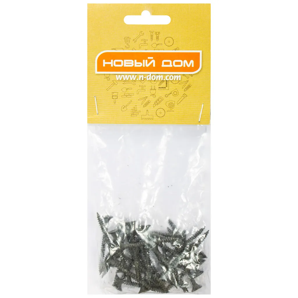 Саморез ГМ 3.5 х 41, оксидированный, частая резьба, пакет 30 шт/упак