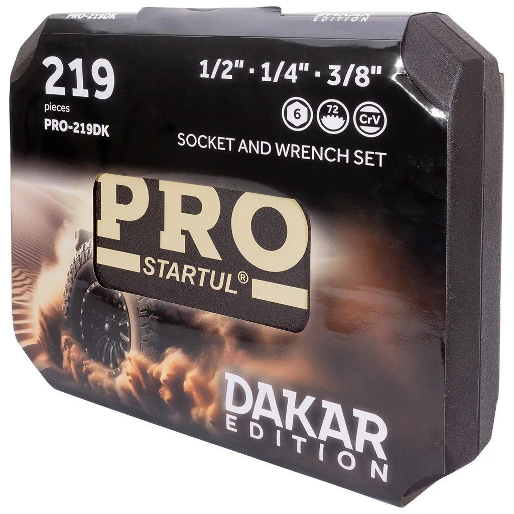 Набор торцевых головок и ключей Startul Pro Dakar, 219 предмет, 1/4", 3/8", 1/2"