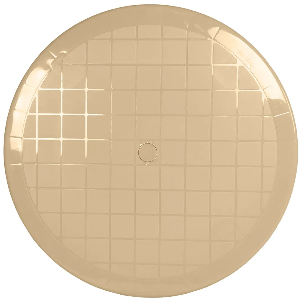 Стол круглый Элластик, пластик, бежевый