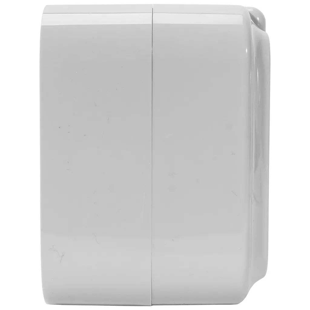 Блок открытой проводки Bylectrica Пралеска Аква, розетка+1 кл. выключатель, IP54, серый